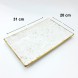 #KK1371-WT;  Ceramic plate 31x20cm #WT