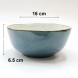 #KK1388-BL; Ceramic bowl 6" #BL