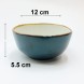 #KK1395-BL; Ceramic bowl 4.5" #BL