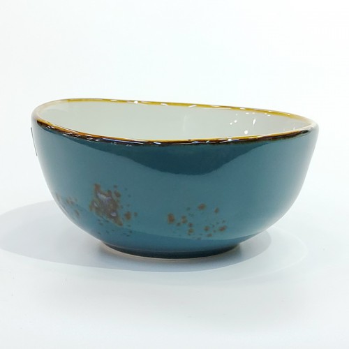 #KK1395-BL; Ceramic bowl 4.5" #BL