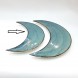 #KK2605-BL; Ceramic 10" moon plates #BL