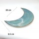 #KK2605-BL; Ceramic 10" moon plates #BL