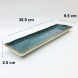 #KK2780-BL; Ceramic 14" rectangle plate #BL