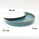 #KK2803-BL; Ceramic 10" moon deep plate