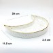 #KK2810-WT; Ceramic 12" moon deep plate