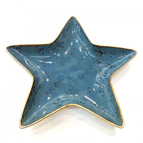 #KK2834-BL : Ceramic 8" star plate #BL 