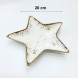 #KK2834-WT; Ceramic 8" star plate #WT