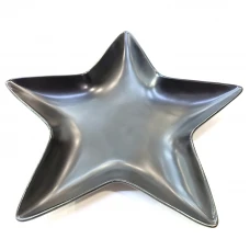 #KK2841-BK; Ceramic 10" star plate ..