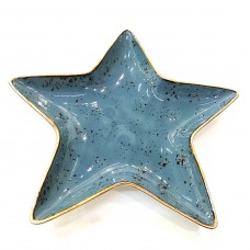 #KK2841-BL; Ceramic 10" star plate ..