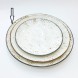 #KK3503-WT; Ceramic 12" plate #WT