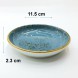 #KK6079-BL; Ceramic plate 11.5cm #BL