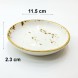 #KK6079-WT; Ceramic plate 11.5cm #WT