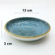 #KK6086-BL; Ceramic plate 13cm #BL