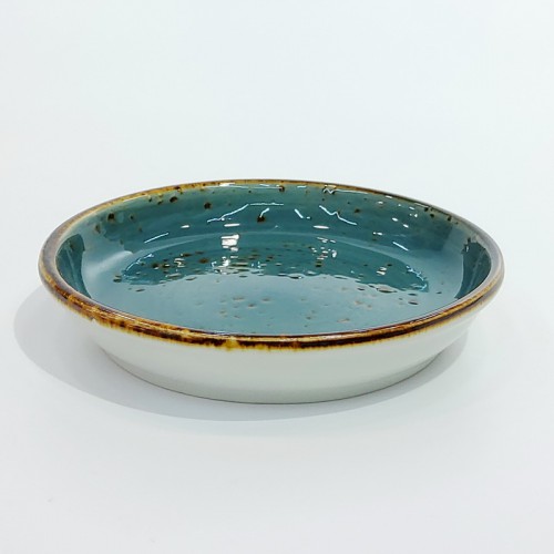 #KK6086-BL; Ceramic plate 13cm #BL