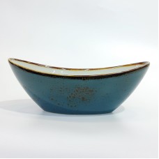 #KK6093-BL; Ceramic boat shape bowl 8&qu..