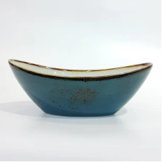 #KK6093-BL; Ceramic boat shape bowl 8&qu..