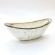 #KK6093-WT; Ceramic boat shape bowl 8" #WT