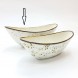 #KK6093-WT; Ceramic boat shape bowl 8" #WT