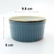 #KK6185-BL; Ceramic 4" bowl #BL