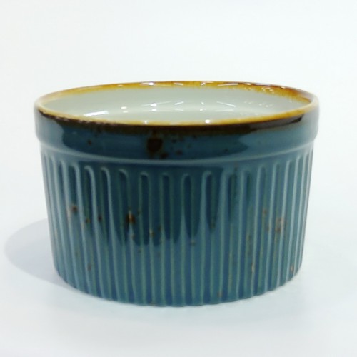 #KK6185-BL; Ceramic 4" bowl #BL