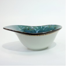 #KK7199-BL; Ceramic oval bowl 6.25"..