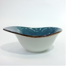 #KK7205-BL; Ceramic oval bowl 7.25"..