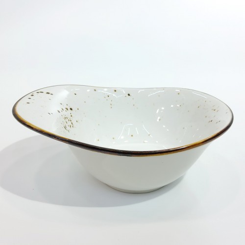 #KK7205-WT; Ceramic oval bowl 7.25" #WT 