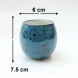 #KK7236-BL; Ceramic cup 160ml #BL