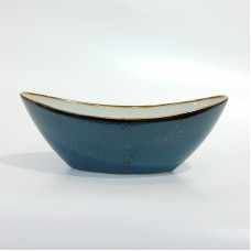 #KK7250-BL; Ceramic boat shape bowl 6.75..