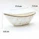 #KK7250-WT; Ceramic boat shape bowl 6.75" #WT