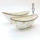 #KK7250-WT; Ceramic boat shape bowl 6.75" #WT