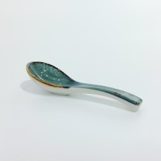 #KK8158-BL; Ceramic soup spoon #BL..