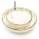 #KK8196-WT; Ceramic 12.5cm round plate #WT