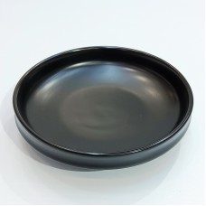 #KK8202-BK; Ceramic 17cm round plate #BK..