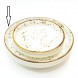 #KK8202-WT; Ceramic 17cm round plate #WT