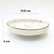 #KK8202-WT; Ceramic 17cm round plate #WT