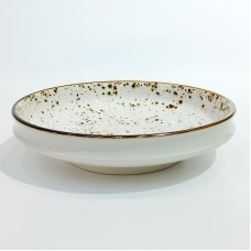 #KK8202-WT; Ceramic 17cm round plate #WT..