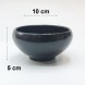 #KK8219-BK; Ceramic 4" bowl #BK