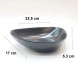 #KK8684-BK; Ceramic 8.5" triangle plate #BK