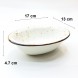 #KK8799-WT; Ceramic oval bowl 17cm #WT 