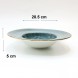 #KK9001-BL; Ceramic 8" pasta plate #BL