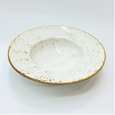 #KK9018-WT; Ceramic 10" pasta plate..