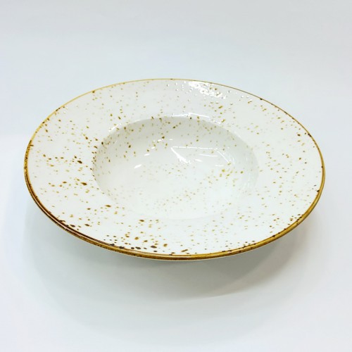 #KK9018-WT; Ceramic 10" pasta plate #WT