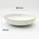 #KK9032-WT; Ceramic 9" deep plate #WT