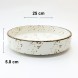 #KK9056-WT; Ceramic 10" round deep plate #WT