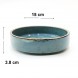 #KK9070-BL; Ceramic 6" round deep plate #BL