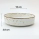 #KK9070-WT; Ceramic 6" deep round plate #WT