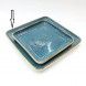 #KK9094-BL; Ceramic 10" square plate #BL