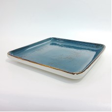 #KK9094-BL; Ceramic 10" square plat..