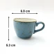 #KKE150-BL; Ceramic coffee cup 150ml #BL 